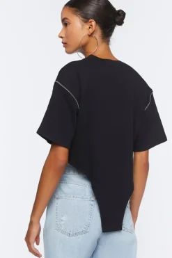 Curved Hem Cropped Tee