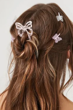 Cutout Butterfly Hair Clip Set