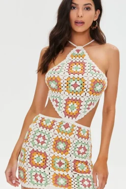 Cutout Crochet Mini Dress