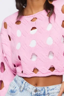 Cutout Cropped Sweater