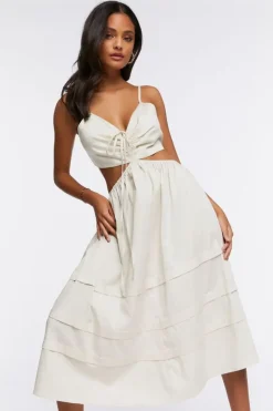 Cutout Fit & Flare Midi Dress