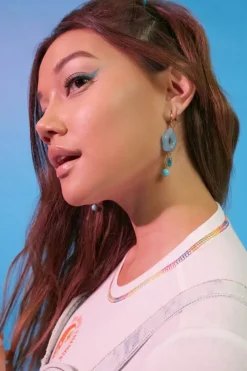 Cutout Floral Drop Earrings