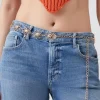Cutout Flower Chain Belt