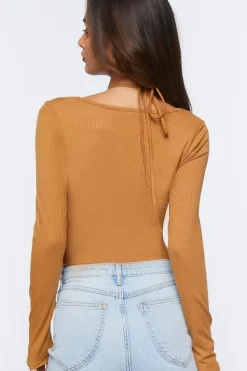 Cutout Halter Crop Top