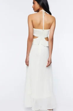 Cutout Halter Maxi Dress