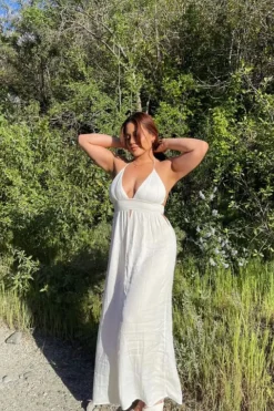 Cutout Halter Maxi Dress