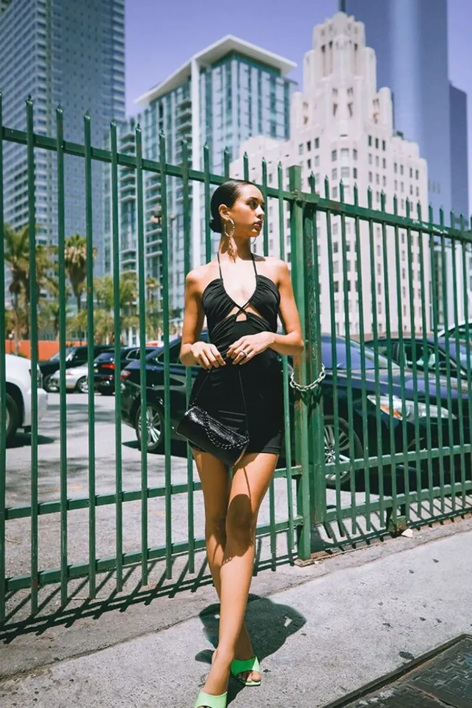 Cutout Halter Mini Dress