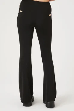 Cutout High-Rise Flare Pants