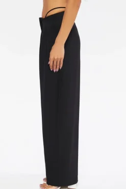 Cutout High-Rise Relaxed Pants