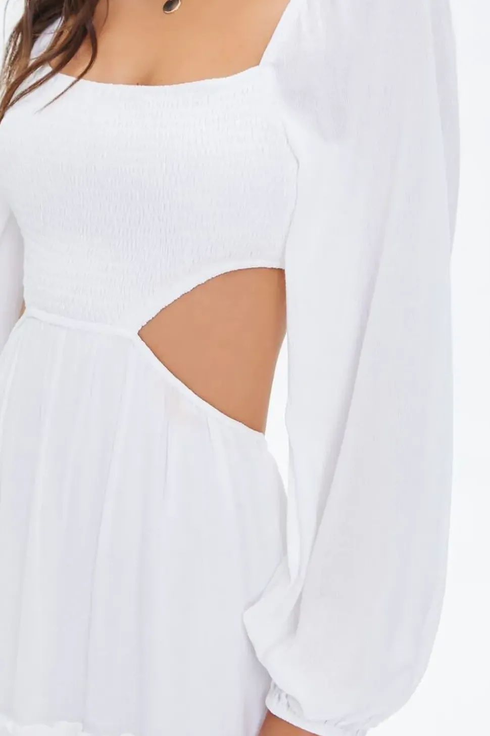 Cutout Maxi Peasant Dress