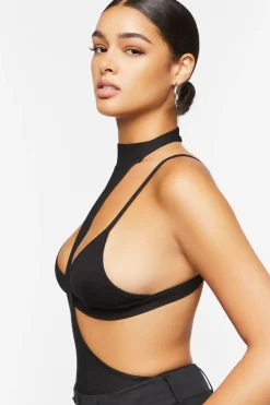 Cutout Mesh Bodysuit