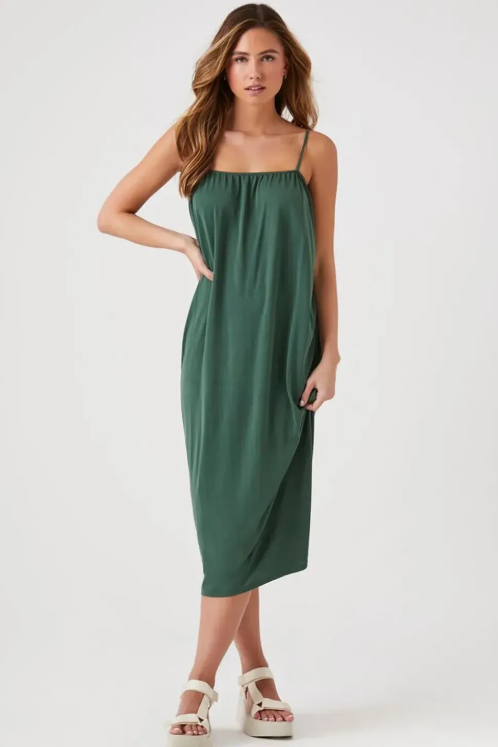 Cutout Midi Cami Dress