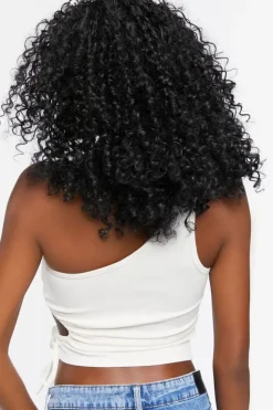 Cutout One-Shoulder Crop Top
