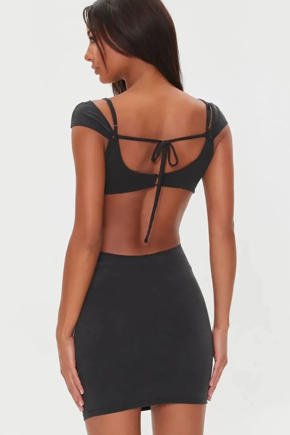 Cutout O-Ring Bodycon Mini Dress
