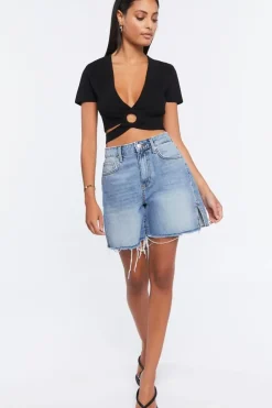 Cutout O-Ring Crop Top