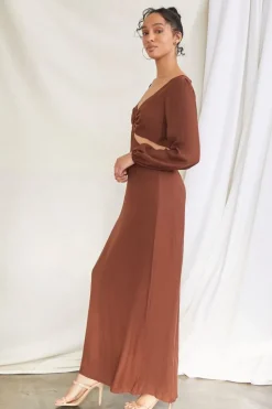 Cutout O-Ring Maxi Dress