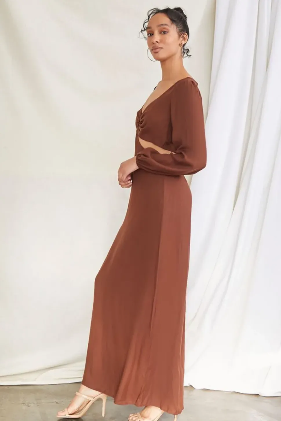 Cutout O-Ring Maxi Dress