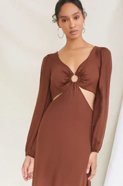 Cutout O-Ring Maxi Dress