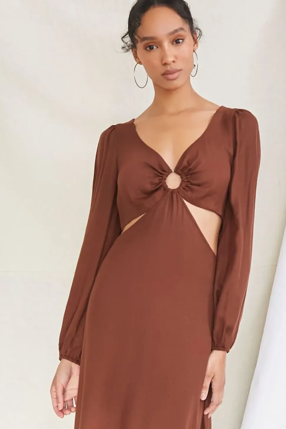 Cutout O-Ring Maxi Dress