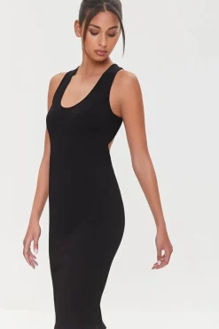 Cutout Ribbed Tank Dress