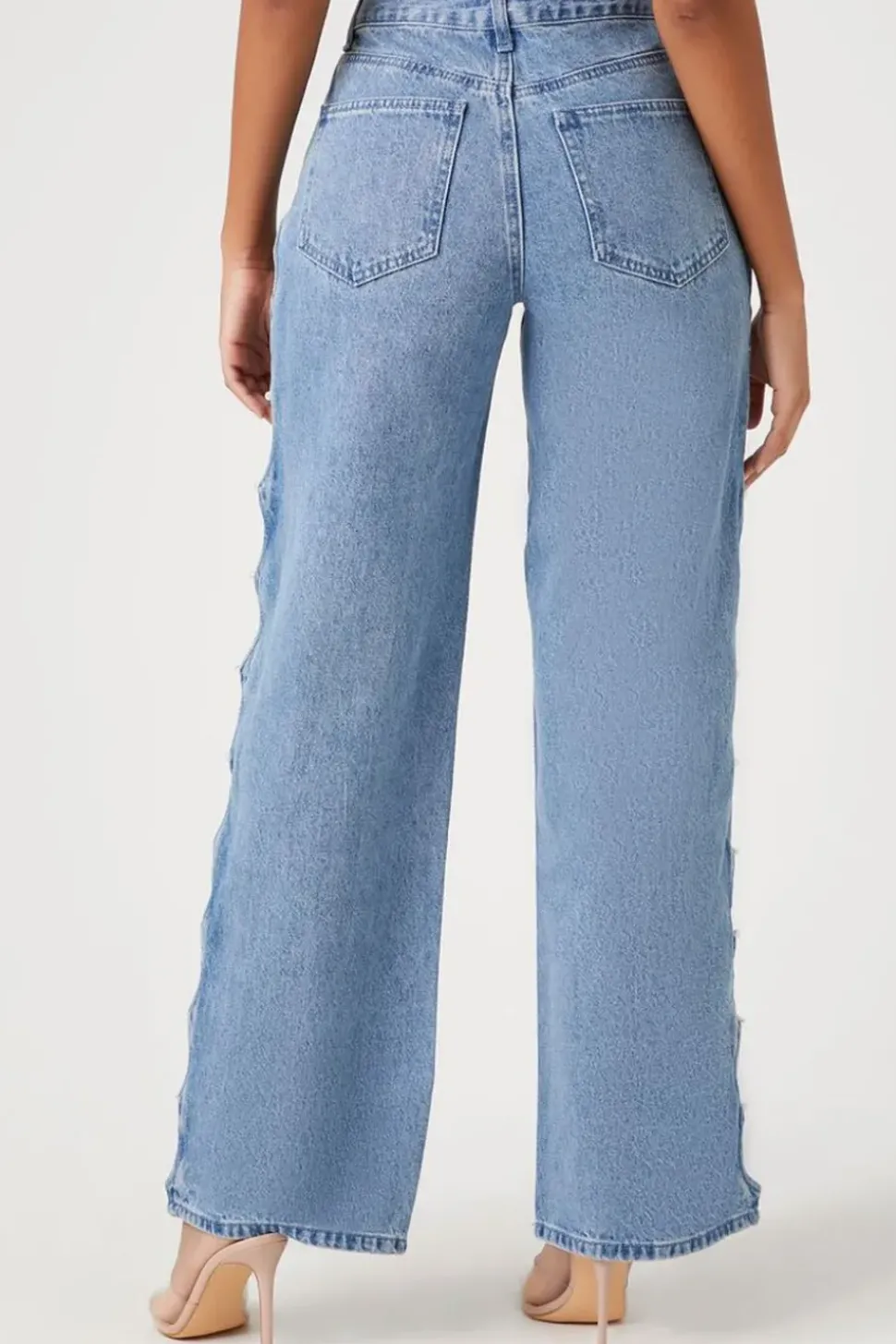 Cutout 90S-Fit High-Rise Jeans