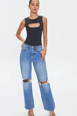 Cutout Sleeveless Bodysuit