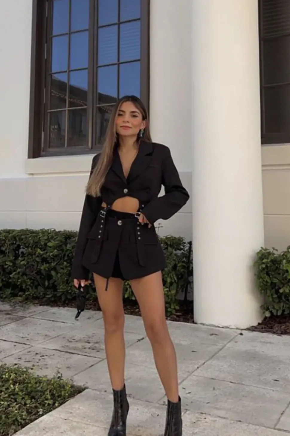 Cutout Strappy Blazer
