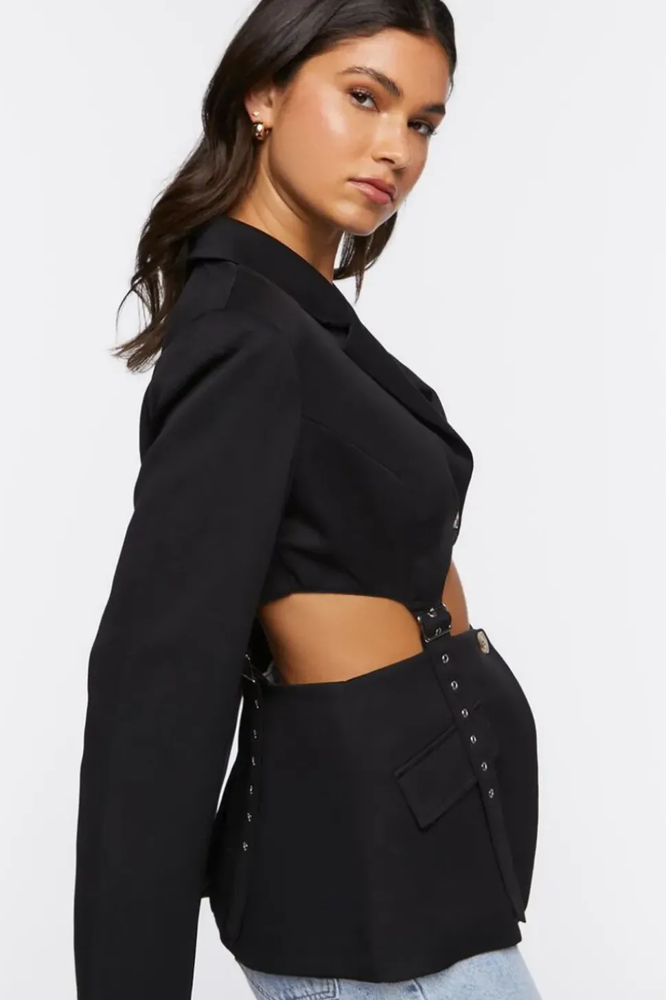 Cutout Strappy Blazer