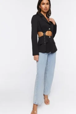 Cutout Strappy Blazer
