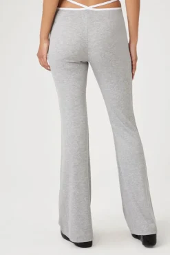 Cutout Strappy Flare Pants