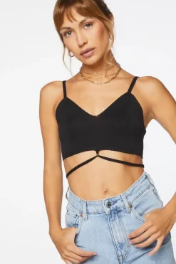 Cutout Sweater-Knit Cropped Cami