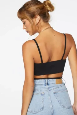 Cutout Sweater-Knit Cropped Cami