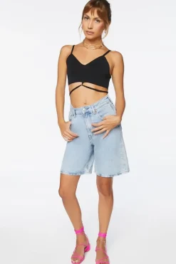 Cutout Sweater-Knit Cropped Cami