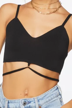 Cutout Sweater-Knit Cropped Cami