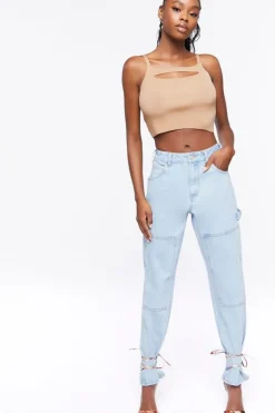 Cutout Sweater-Knit Cropped Cami