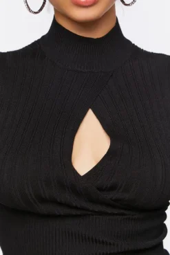 Cutout Sweater-Knit Top