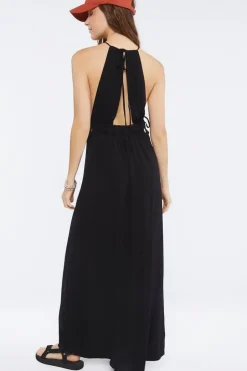 Cutout Tie-Back Maxi Dress