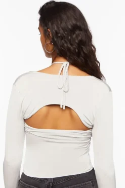 Cutout Tie-Neck Top