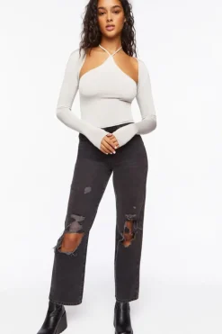 Cutout Tie-Neck Top