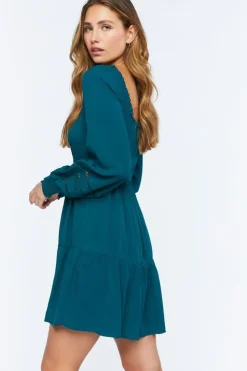 Cutout Tiered Babydoll Dress