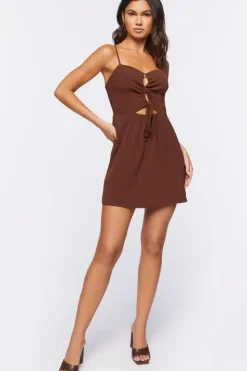 Cutout Twist-Front Mini Dress