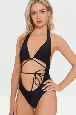 Cutout Wraparound One-Piece Swimsuit