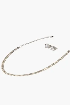 Cz Necklace & Stud Earring Set