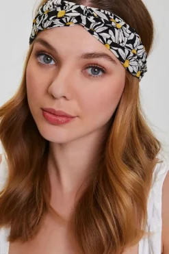 Daisy Floral Twisted Headwrap