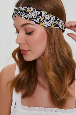Daisy Floral Twisted Headwrap