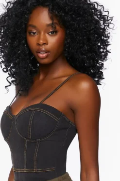Denim Bustier Bodysuit