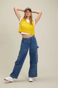 Denim Cargo Jeans