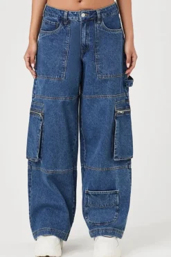 Denim Cargo Jeans