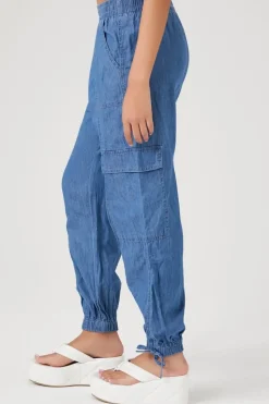 Denim Cargo Joggers