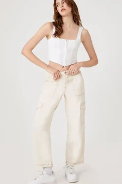 Denim Cargo Pants